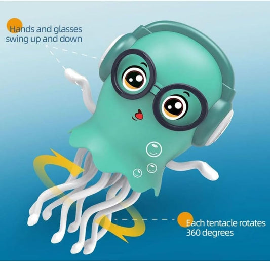 Dancing Jellyfish Toy for Kids – Musical LED Light Up Bump & Go Sensory Toy