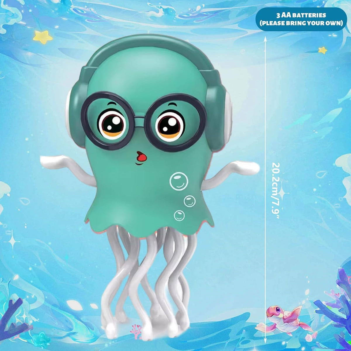 Dancing Jellyfish Toy for Kids – Musical LED Light Up Bump & Go Sensory Toy