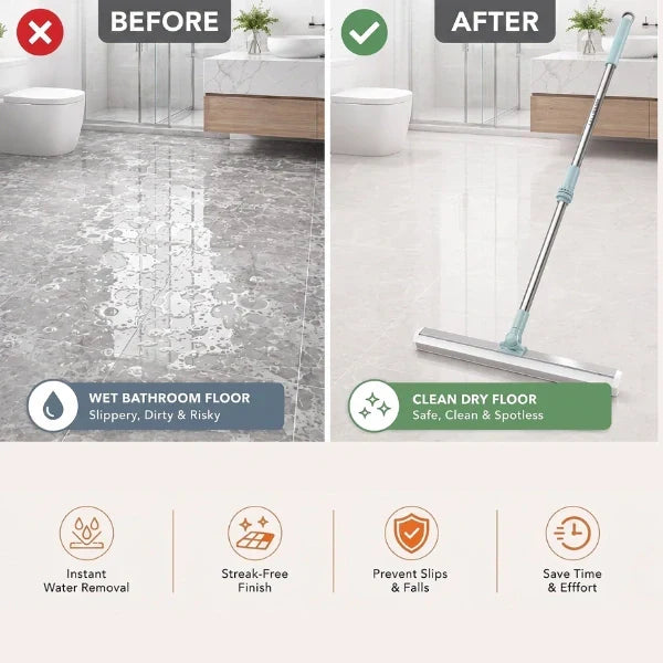 Multifunctional Silicone Floor Broom | 3-in-1 Cleaning Solution 🧹✨