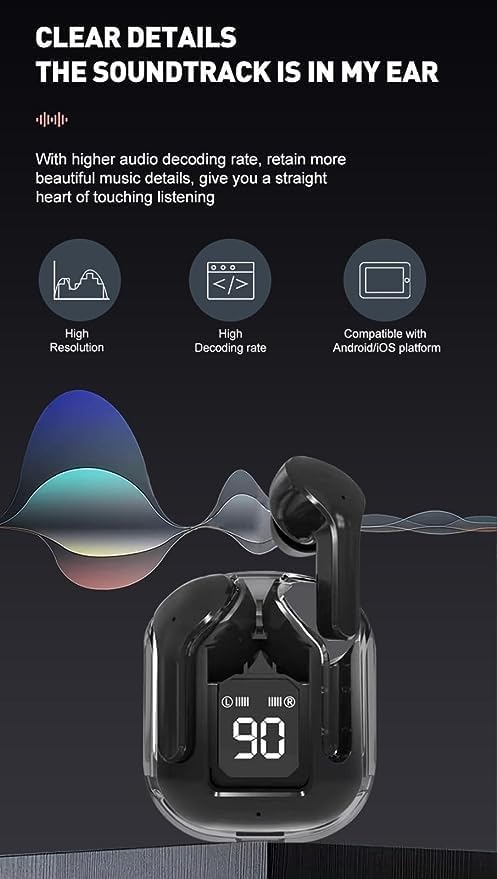 🎧 Crystal Wireless Earbuds