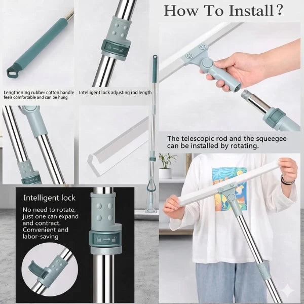 Multifunctional Silicone Floor Broom | 3-in-1 Cleaning Solution 🧹✨