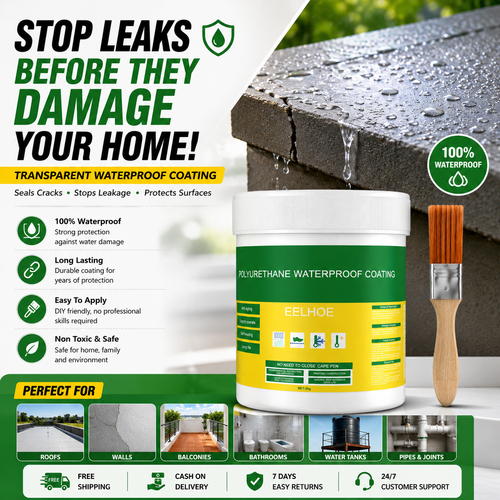 LeakGuard Transparent Waterproof Sealant Kit for roof leak repair, wall crack sealing and waterproof protection.