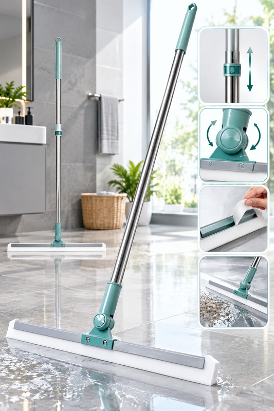 Multifunctional Silicone Floor Broom | 3-in-1 Cleaning Solution 🧹✨