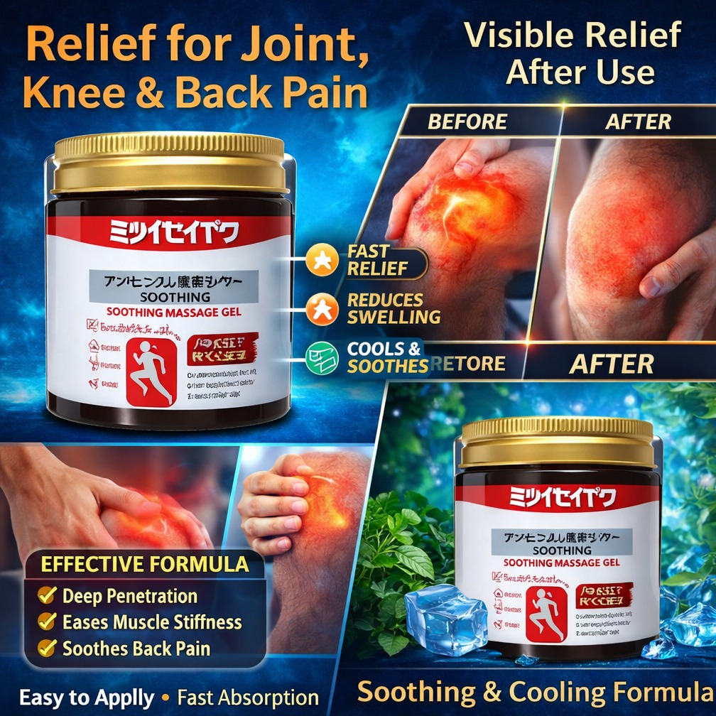 Japanese Soothing Massage Gel (Pack of 2) – Cooling Comfort for Joint & Muscle Relief