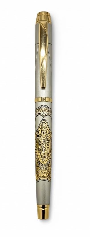 Tirupati Balaji Premium Engraved Rollerball Pen | Lord Venkateswara Gift