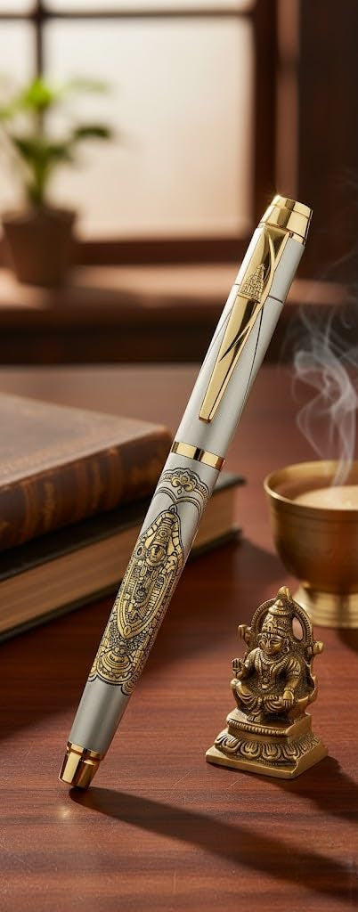 Tirupati Balaji Premium Engraved Rollerball Pen | Lord Venkateswara Gift