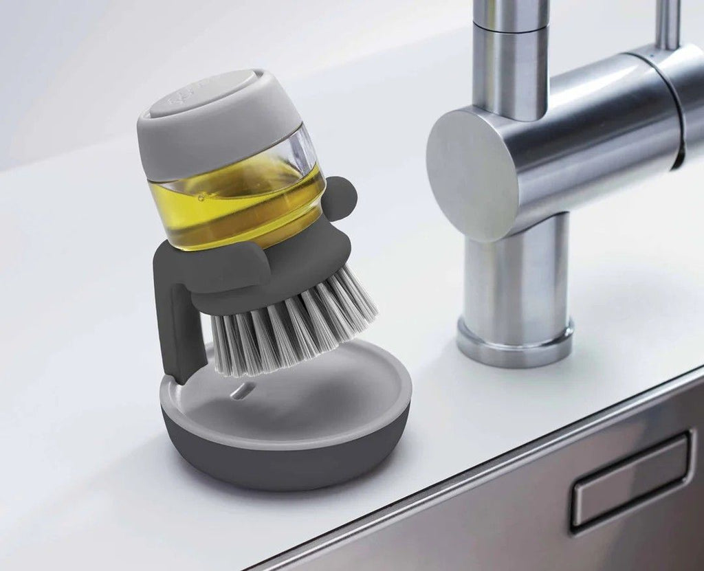 2 in 1 Liquid Soap Dispensing Dish Scrubber Brush (Pack of 2)