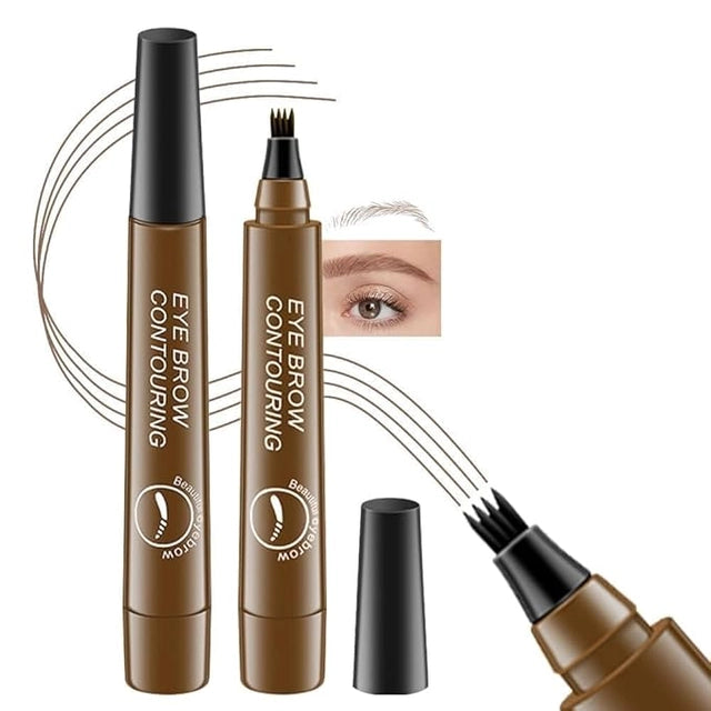 Waterproof Microblading Eyebrow Pencil (Pack of 2) | Natural Hair-Like Brows in Seconds