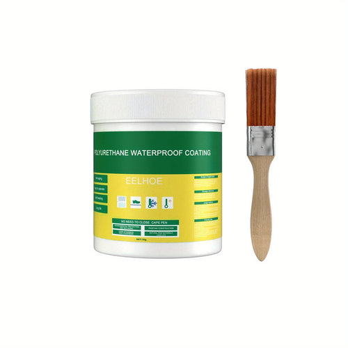 LeakGuard transparent waterproof sealant kit with brush for easy roof and wall waterproof repair.